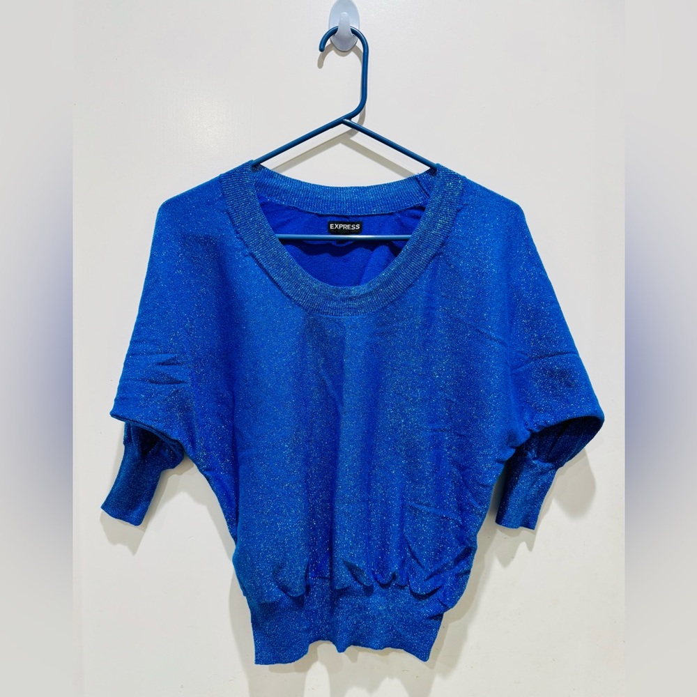 Express Sparkle Blue Top